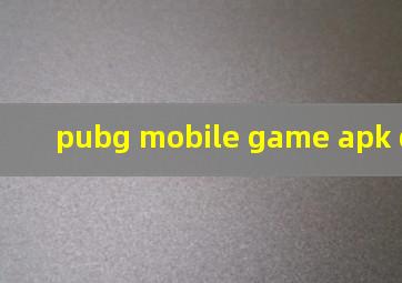 pubg mobile game apk download